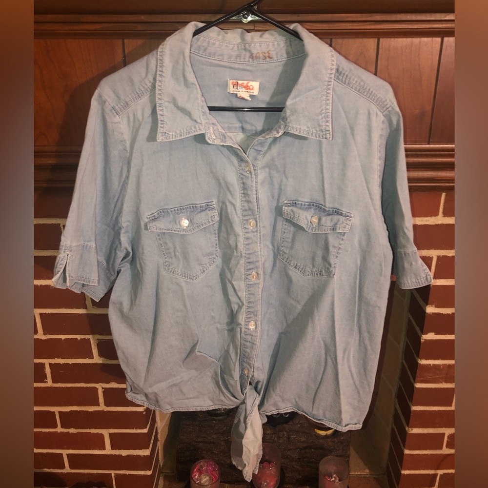 Denim + company button down shirt